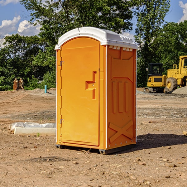 how often are the porta potties cleaned and serviced during a rental period in Rio WI